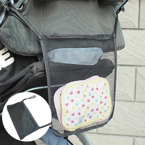 Baby Stroller Hanging Carrying Mesh Bag Trolley Organizer Storage Basket Net