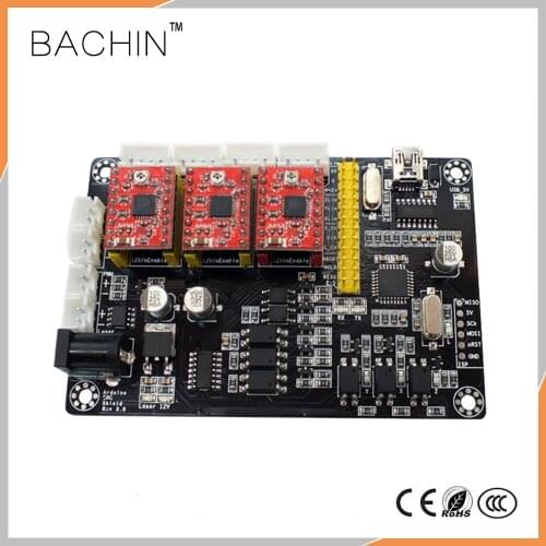 CNC Firmware 3axis Control Board USB PWM Laser Driver Stepper Motor Controller CNC Laser Cutter Engraving Machine PCB Board
