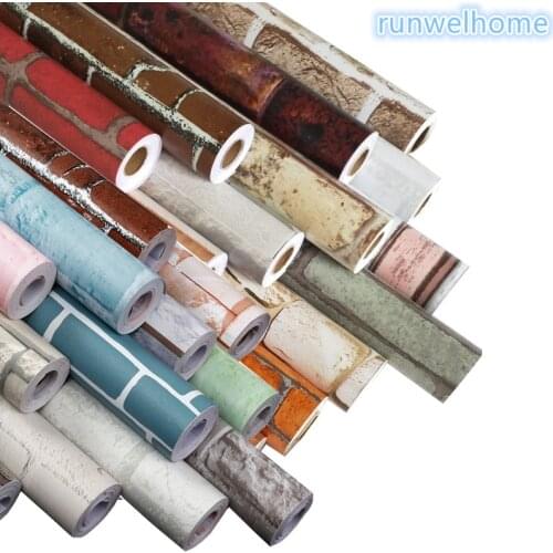 PVC self-adhesive wallpaper brick pattern restaurant imitation brick retro wall paper clothing store decoration waterproof bar