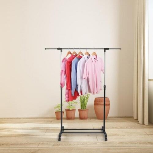 Adjustable Coat Rack Removable Clothes Hanging Storage Standing With Wheels Clothes Rack hangers drying Clothes Storage