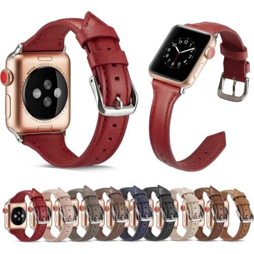 Retro Watch Strap For Apple Watch Band Series 1 2 3 4 5 Genuine Leather Women Watchband for iWatch 44/40mm 42/38mm Bracelet
