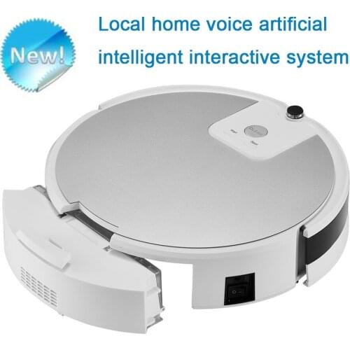 Human-Machine dialogue intelligent Voice and Wifi control robot vacuum cleaner A590 35dB Dual Middle Brush with water tank