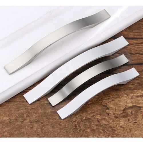Cabinet Handles Drawer Knobs Aluminum Alloy Wardrobe Door Handles Brushed Pulls Simple Modern Style Furniture Handle