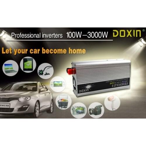 Sliver Car Car 12V to 110V/ Power Inverter 12V to 220V/ Car inverter 1200W 24V to 220V