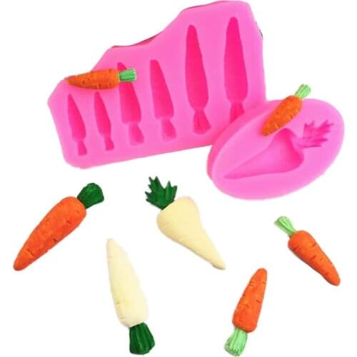 Vegetable carrot shape silicone mold Mori turn sugar chocolate cake decorated clay DIY mold turn sugar