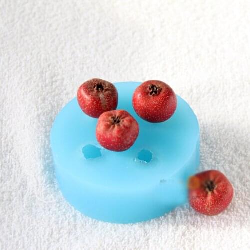 Hawthorn silicone fandont mold fruit Silica gel moulds fruits Chocolate molds Apple candy mould Apple silicone molds