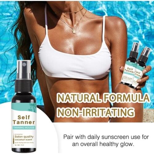 Tanning Spray Quick Drying Moisturizing Body Face Self Tan Essential Oil Intensive Deep Bronzing Lotion For Adults 50ml Body