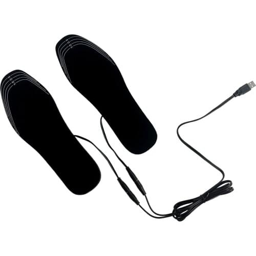 USB Heated Shoe Insoles Feet Warm Sock Pad Mat Electrically Heating Insoles Washable Warm Thermal Insoles Unisex