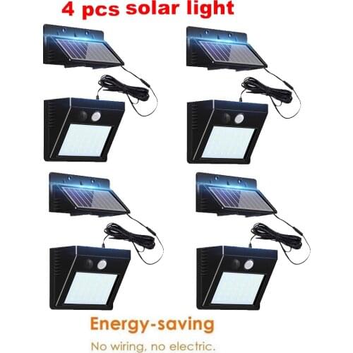 30 LED Outdoor Solar Wall Light PIR Motion Sensor Solar Lamp Waterproof Infrared Sensor Garden Lightoptional seperable panel ind