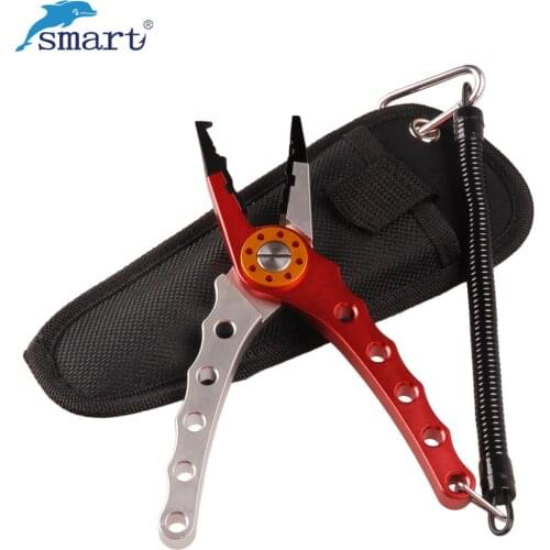 Smart 4 Colors Aluminum Alloy Fishing Pliers Clamp Split Ring Line Cutters Fishing Hooks Remover Tackle Tool Stainless Steel