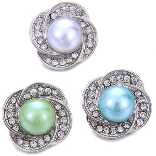 Boom Life New Snap Button Jewelry 18mm Snap Buttons Rhinestone Snap Jewelry Fit 18mm Snap Bracelet Women Men DIY Jewelry