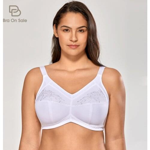 Womens Embroidered Lace Full Coverage Support Wirefree Mastectomy Pocket Bra