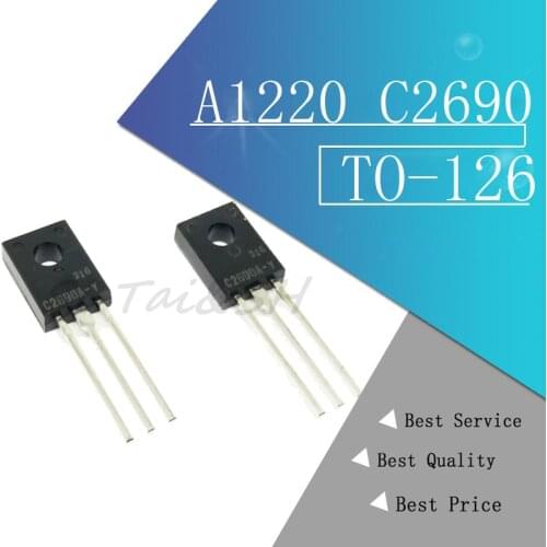10PCS A1220 C2690 2SA1220 2SC2690 5pcs A1220 + 5pcs C2690 TO126