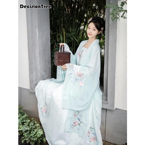 2021 woman chinese traditional dance costumes elegant fairy performance hanfu embroidery oriental tang ancient photography dress