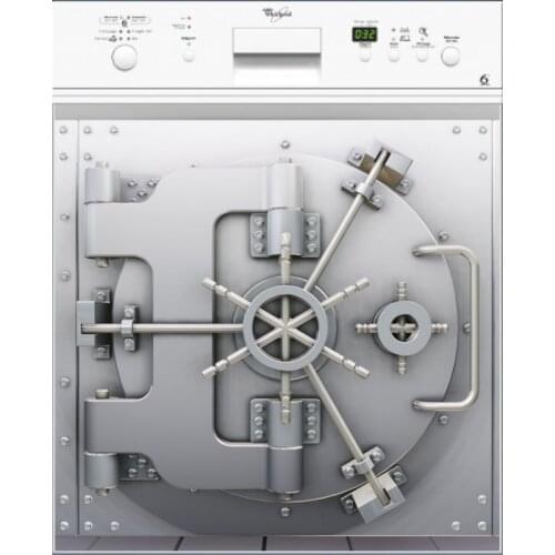 Wholesale 3D Mechanical SelfAdhesive Dishwasher Refrigerator Freeze Sticker Kids Art Fridge Door Cover Wallpaper