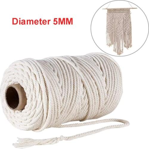 5mm Cotton Rope Macrame Cord Beige Scrapbooks, Handmade Cards