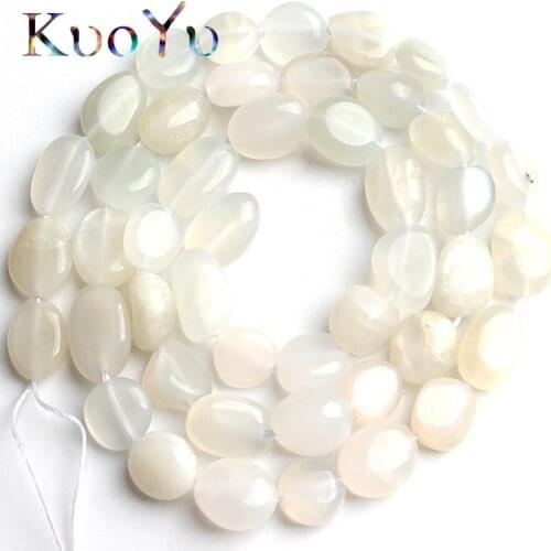 5-7mm Natural Irregular White Moonstone Bead Smooth Loose Spacer Beads For Jewelry Making DIY Bracelet Necklace Accessories 15"