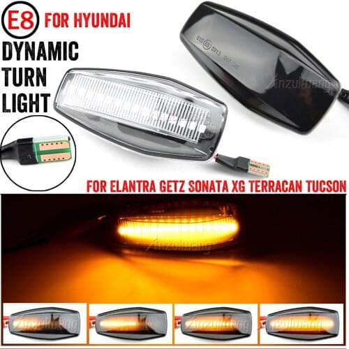 For Hyundai Elantra i10 Getz Sonata XG Tucson Terracan Coupe Dynamic Turn Signal Light LED Side Marker Sequential Blinker Lamp