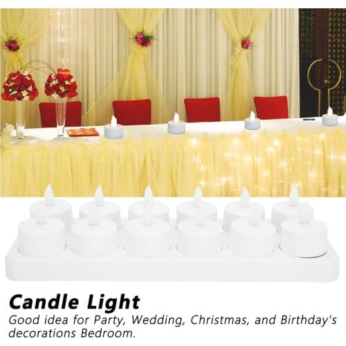 Electronic Simulation Flameless LED Candle Lamp Tea Light for Birthday Wedding Decor US 100‑240V