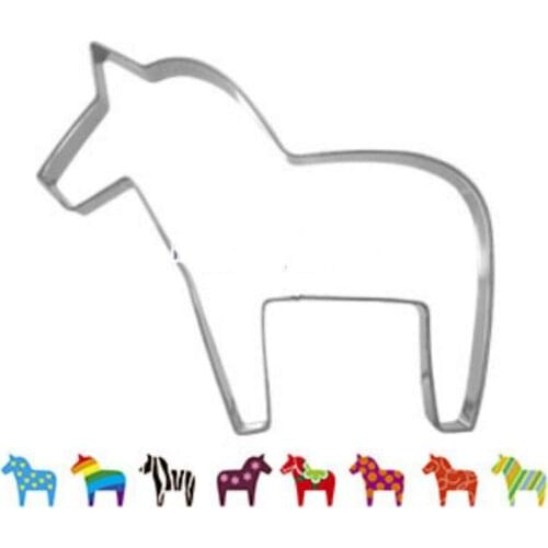 Hot Stainless Steel Horse Modeling Cookie Cutter Mold Cake Decorating Biscuit Pastry Baking Mould Cookie Stamp Gingerbread Man