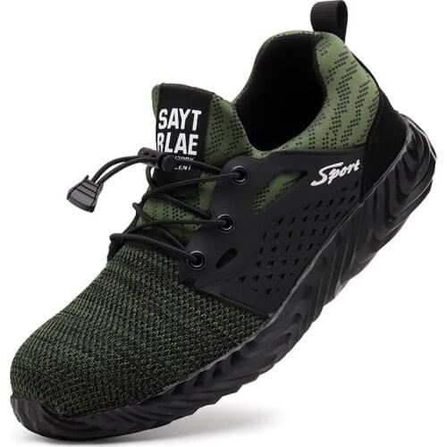 Air Mesh Work Safety Shoes Anti-Smashing Steel Toe Puncture Proof Construction Lightweight Breathable Sneakers Men Boots Women