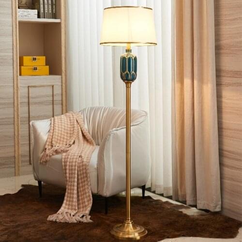 Buy 2 Get 20% Off 40x158cm American Modern Green Golden Ceramic Floor Lamp For Living Room Bedroom Bedroom Bedside Floor Lamp