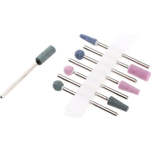 Quartz 2.35mm Nail Drill Bits Set Acrylic Nail Files Buffing Bits Manicure Pedicure Tools Kit 8Pcs
