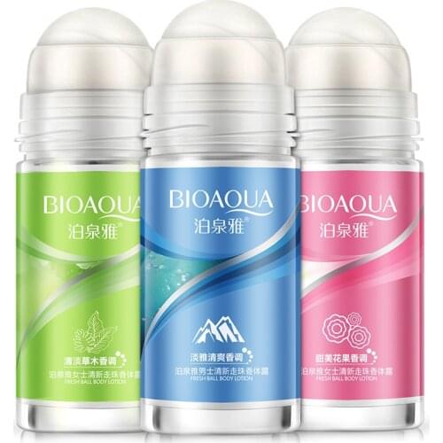 50ml Ball Body Lotion Antiperspirants Underarm Deodorant Roll on Bottle Fragrance Smooth Dry Perfumes Refreshing