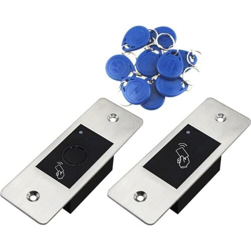 Mini Metal IP66 Waterproof Embedded Fingerprint Standalone Controller Reader +10pcs RFID 125KHZ tags