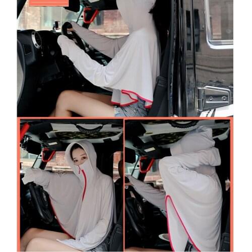 In the summer, womens arm sleeves of car drivers are protected from sun. Silk covered arms protect for Hummer car