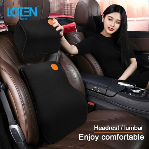 New 2019 Car Seat Sleep Neck Pillow Headrest Memory Foam Cotton Travel Car Sleeping Pillow Black Travel Office Home Car