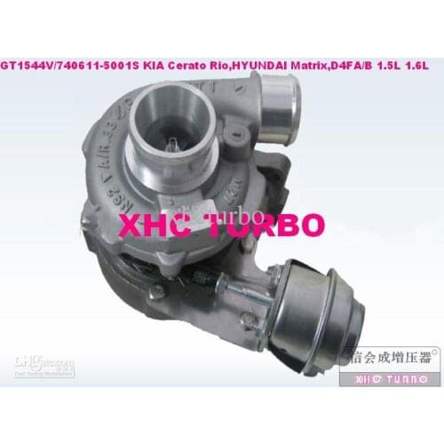 NEW GT1544V/740611 28201-2A100/2A120/2A400 Turbo Turbocharger for KIA Cerato Rio Matrix Getz,D4FA D4FB 1.5L 1.6L