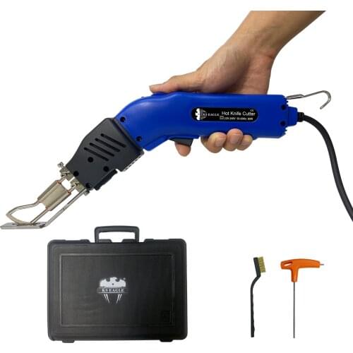 KS EAGLE Hot Knife Fabric Cutter Electric Heat Rope Cutter for Rope Wall Cloth Webbing R-Type Blade with Fabric Cutting Foot