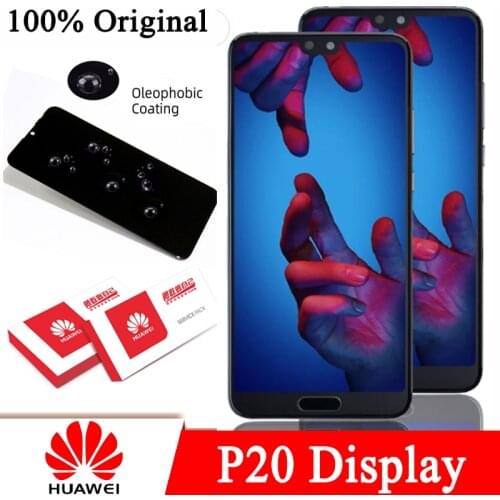 Original New 5.8'' LCD with Frame for Huawei P20 EML-L29 L22 L09 AL00 Display Touch Screen Digitizer Repair Parts
