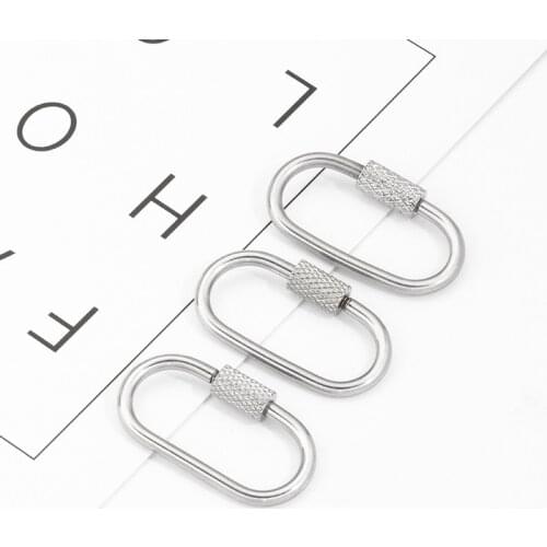 5Pcs/lot Stainless Steel Oval Buckle Necklace Bracelet Chain Buckles For DIY Jewelry Making Accessories Material Craft Wholesale