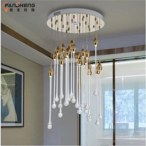 Post-modern simple atmosphere living room lights Nordic creative drops personality bedroom villa model room dining room chandeli