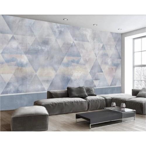 Modern minimalist abstract geometric three-dimensional decorative background wall professional custom wallpaper