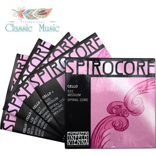 Thomastik Spriocore (S31) Cello Strings ,Full set , Ball end , Set 4/4 Medium. Made in Austria. With Freeshipping