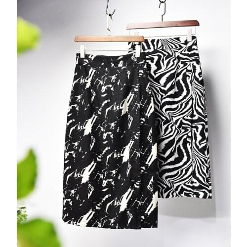 2021 Woman Skirts Elastic High Waist Split Skirts Women Chic Bodycon Straight Skirts Print Mujer Faldas Femme Jupes Streetwear