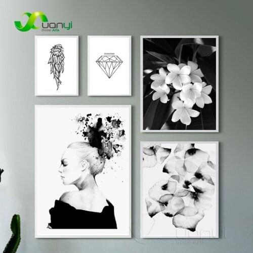 1 Panel Nordic Posters Black And White Modern Nordic Canvas Painting Living Room Decoraction Wall Picture Home Art Unframed