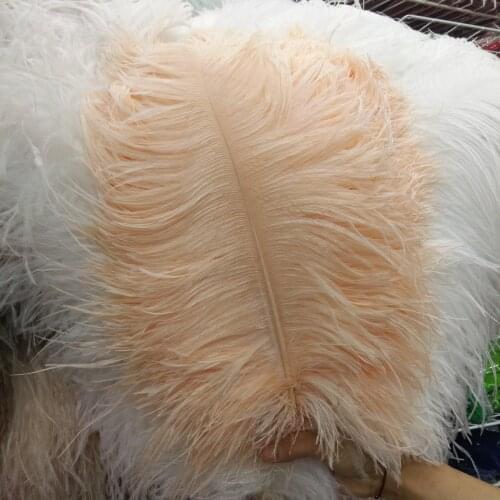 Wholesale 10pcs Pretty Champagne 35-40 cm/14-16 inch Natural Ostrich Feather For Crafts Plumes Jewelry Making Wedding Decoration