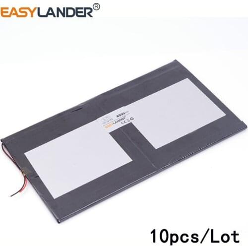 10pcs/Lot 3.7V 8500 mah 32132182 lithium Li ion polymer rechargeable battery Tablet PC talk9x u65gt battery For PAD DVD Naptop