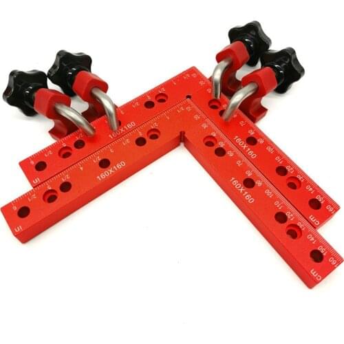 2pc 160mm 90 Degree L-shaped Auxiliary Clamps Positioning Plates Fixing Clamps Woodworking Tools Right Angle Ruler