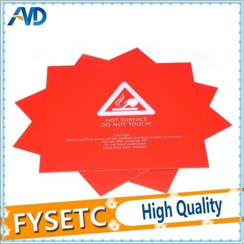 5pcs 220x220mm Red Frosted Heated bed For Wanhao i3 Anet A8 A6 Ender 5 3D Printer Sticker Build Sheet Build Plate Tape