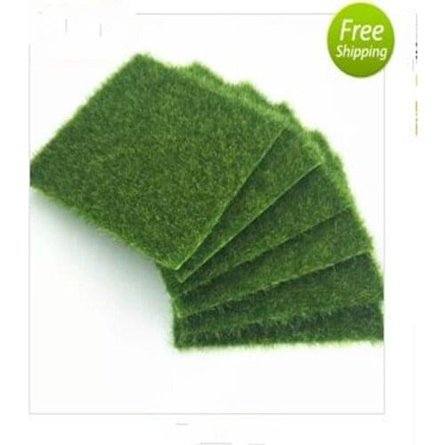 50pcs Grass Mat Green Artificial Lawns 15x15cm Small Turf Carpets Fake Sod Home Garden Moss For Home Floor Wedding Decoration