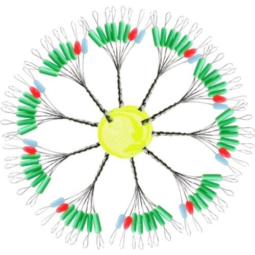 90Pcs 10 Group High Quality Rubber Space Beans Sea Carp Fly Fishing Gear Oval Stopper Fishing Bobber Float Fishing Accessories