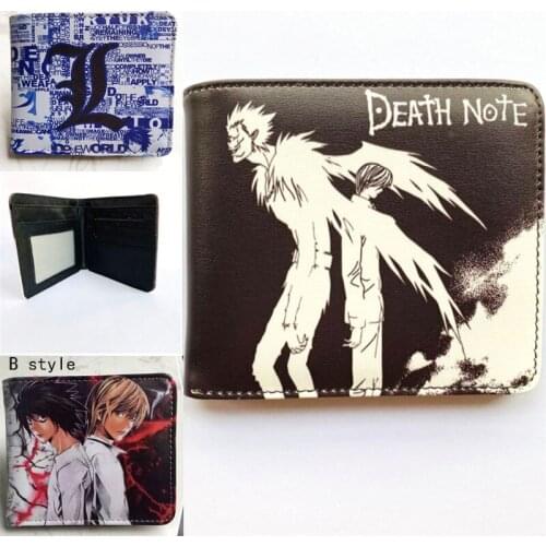 Anime DEATH NOTE Wallet Fashion PU Leather Purse L Lawliet Ryuk Cosplay Short Wallets Gift