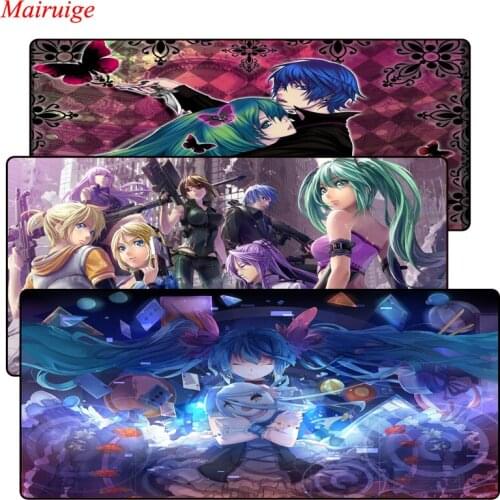 Mairuige Anime Girl Large Gaming Mouse Pad Lockedge Mouse Mat For Laptop Computer Keyboard Pad Desk Pad For Dota 2 CSGO Mousepad
