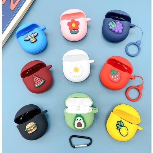 Cartoon Earphone Case With Finger Strap For OnePlus Buds TWS Bluetooth Earphone Charging Box Shockproof Cover For OnePlus Buds
