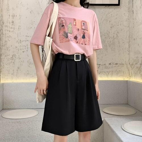Ladies Short Sexy Office Wear Shorts Casual Black Plus Size Formal Dress Suit Shorts Girls Loose Wide Leg Cropped Trousers Xxl
